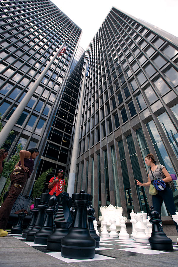 Although Gilbert has not gone after LEED-certification in his downtown office buildings, he does employ sustainable practices in the rehabilitation process.