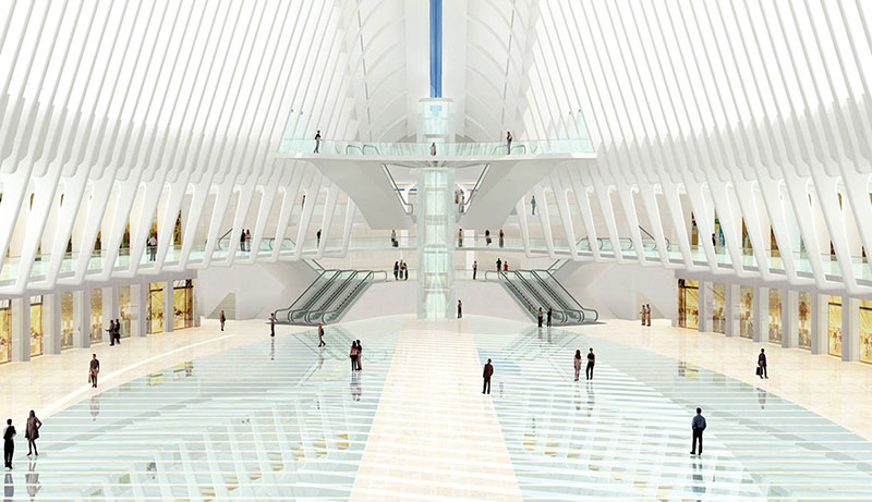 The west concourse of the World Trade Center opened this year.