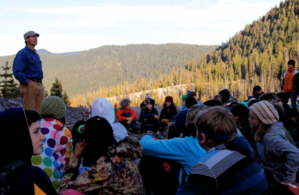 Through the Outdoor Classroom Project, Michael Becker connects students to the environment and community, creating a multidisciplinary, multisensory learning experience.